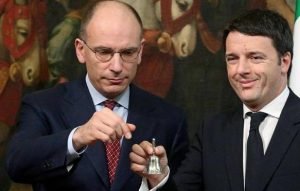 Letta e Renzi al cambio